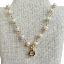 Load image into Gallery viewer, Freshwater Pearl mustard seed necklace - miniature charm