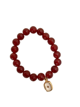 Load image into Gallery viewer, Mustard Seed Charm Bracelet - Carnelian -temporarily out of stock
