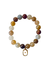 Load image into Gallery viewer, Mustard Seed Charm Bracelet - honey jade

