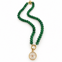 Load image into Gallery viewer, Mustard Seed Necklace Green Jade
