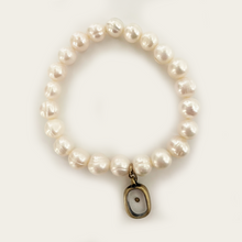 Load image into Gallery viewer, Mustard Seed Charm Bracelet: Freshwater Pearl
