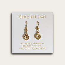 Load image into Gallery viewer, Poppy and Jewel Mustard Seed Charm Earrings
